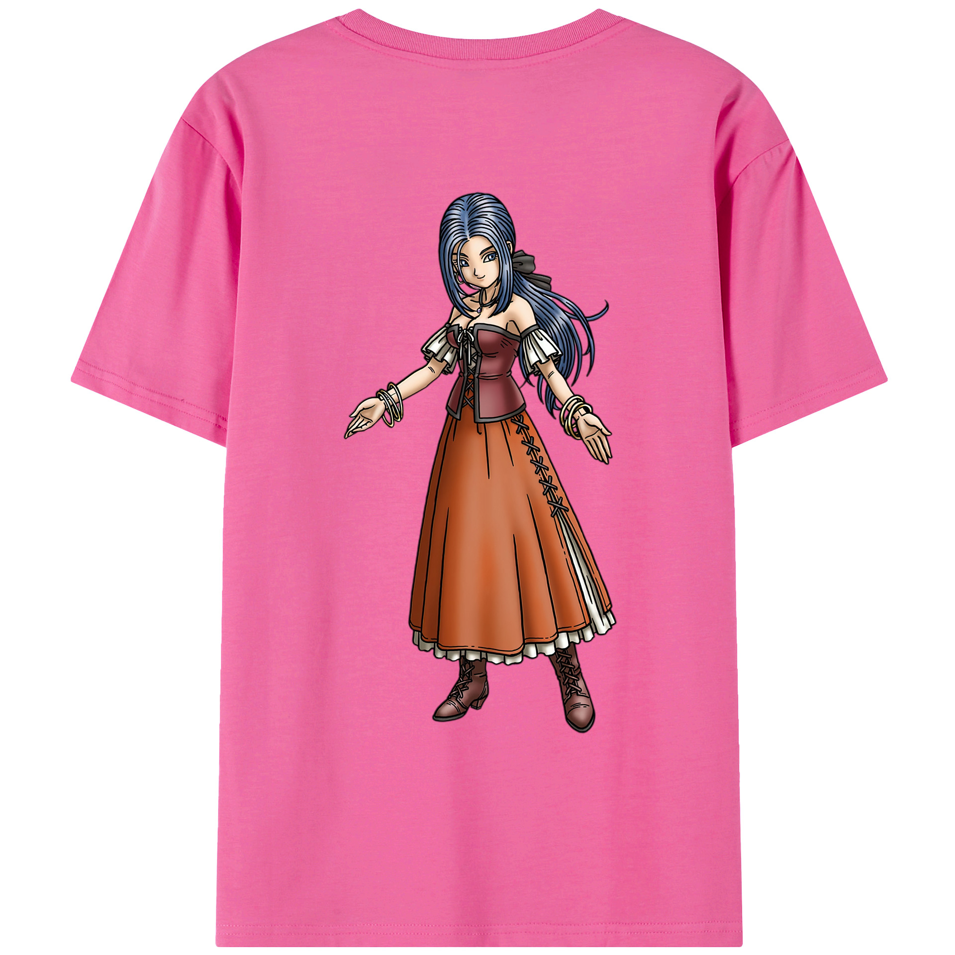 （画像用） ドラゴンクエスト Doragon Kuesuto Dragon Quest レディース半袖Tシャツ(バックプリント)